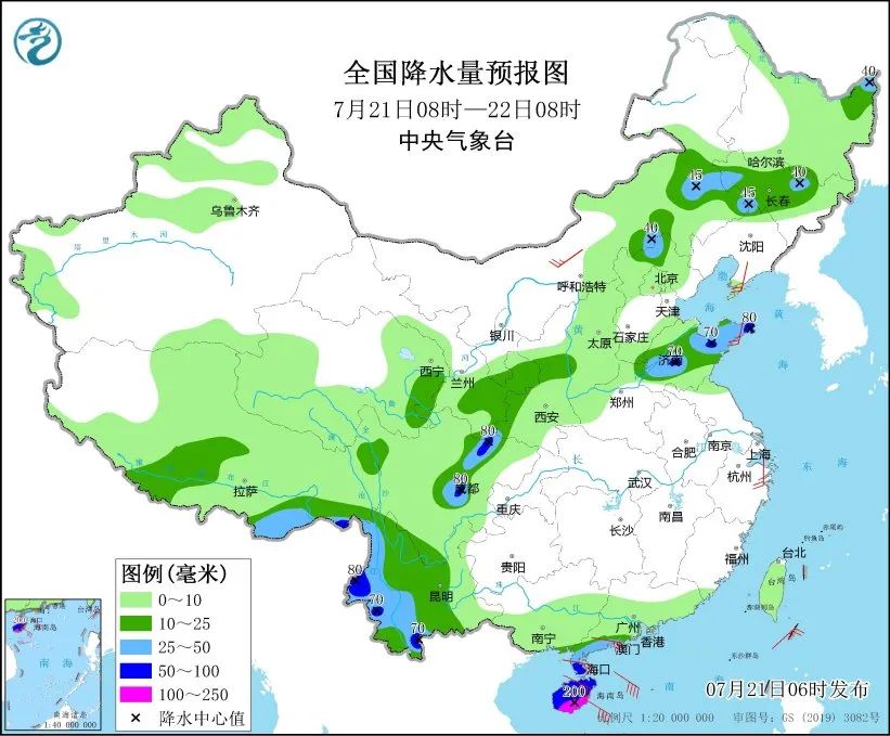 未来三天国内天气预报（7月21日）  第6张