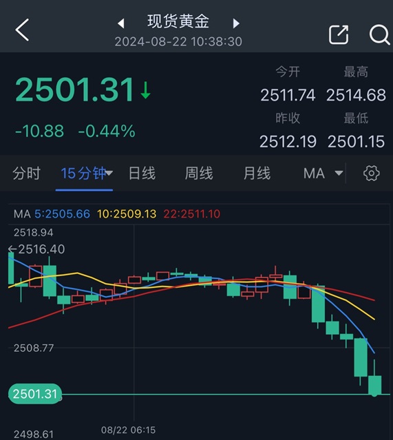 黄金突发行情！金价加速回调逼近2500美元  第2张